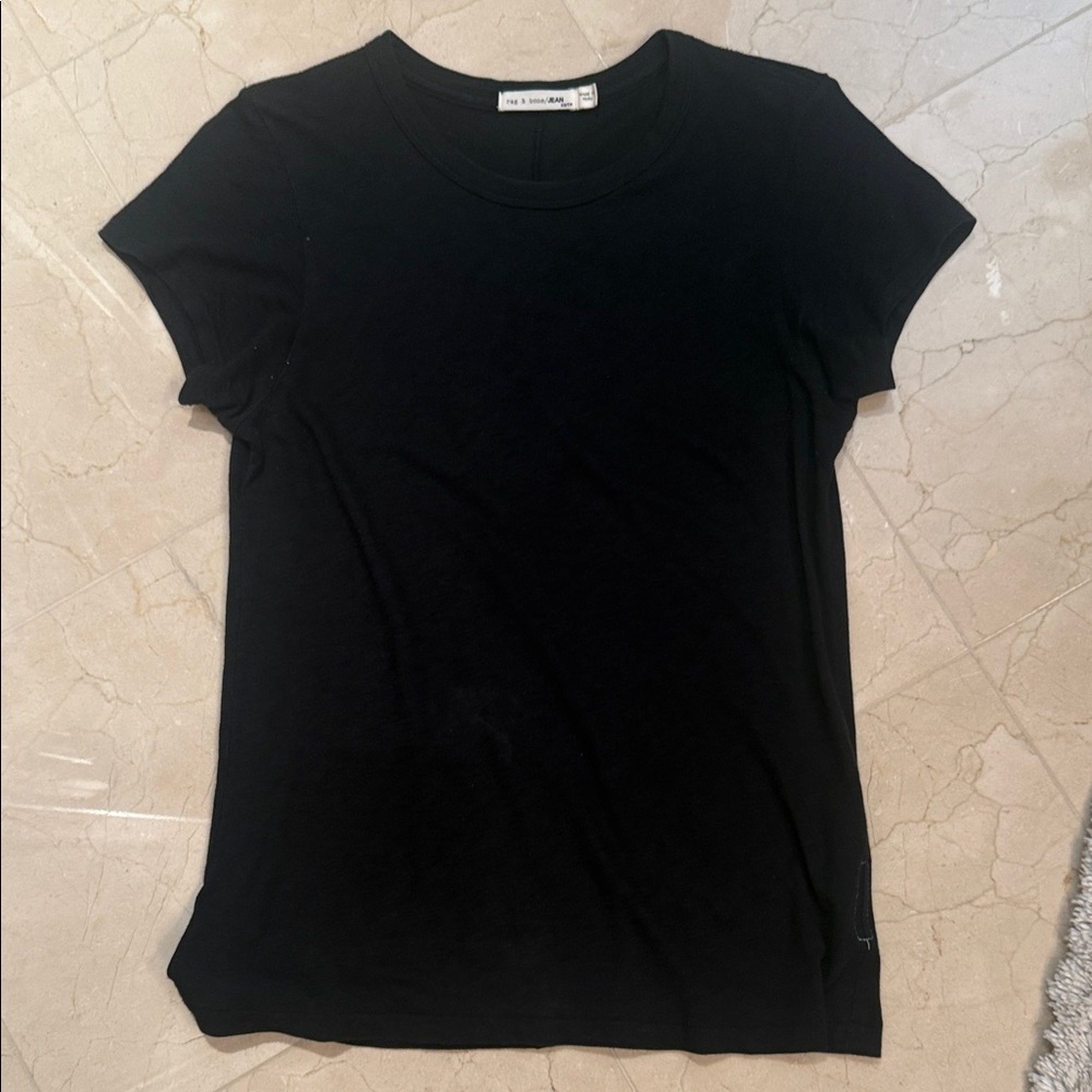 rag & bone Black Short Sleeve Tee